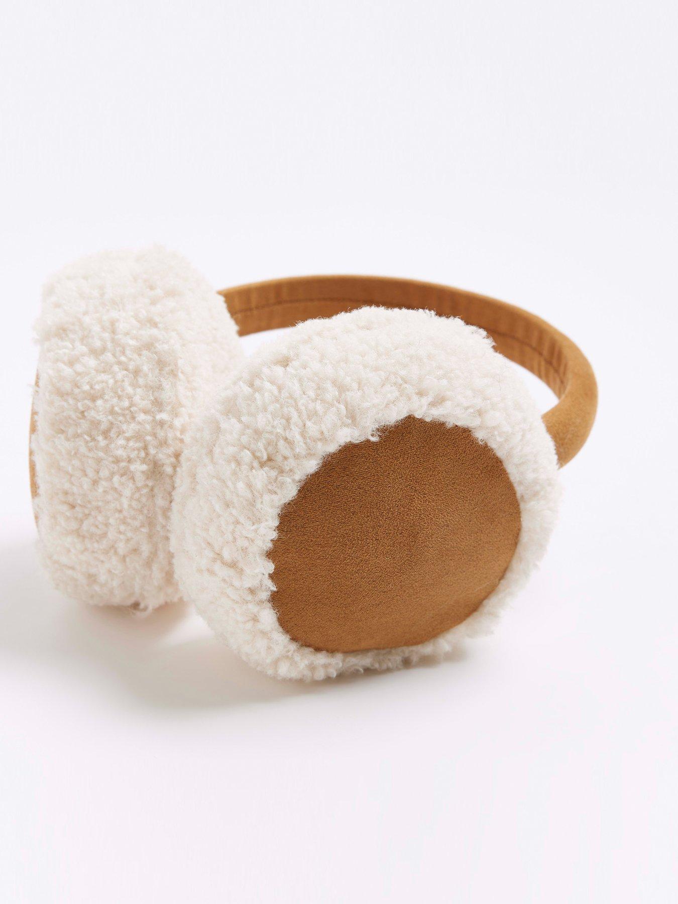 River Island Faux Fur Ear Muffs Beige Very.co.uk