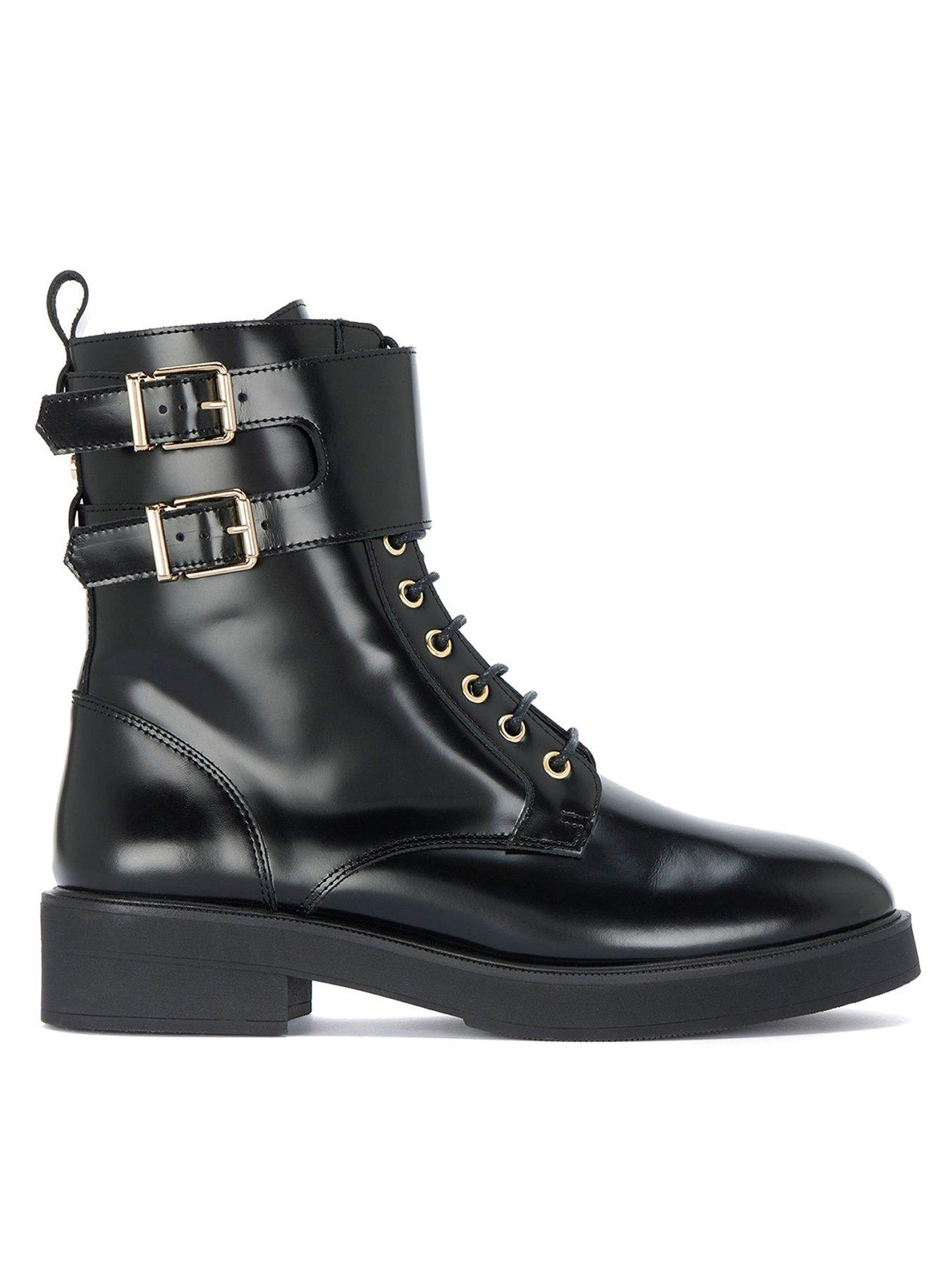 Black patent boots with zip best sale up front