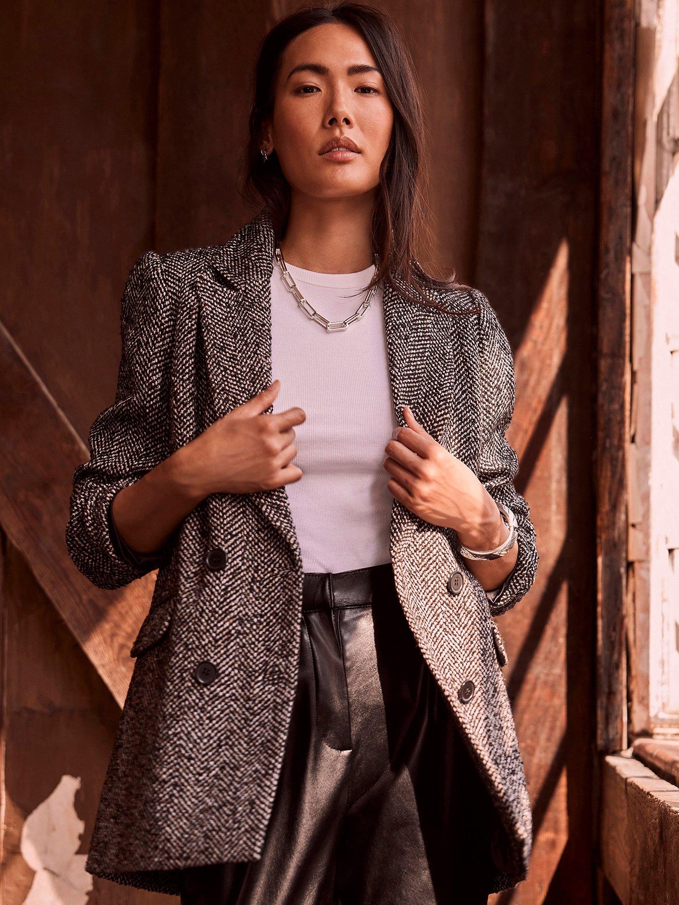 Mint velvet double breasted coat clearance
