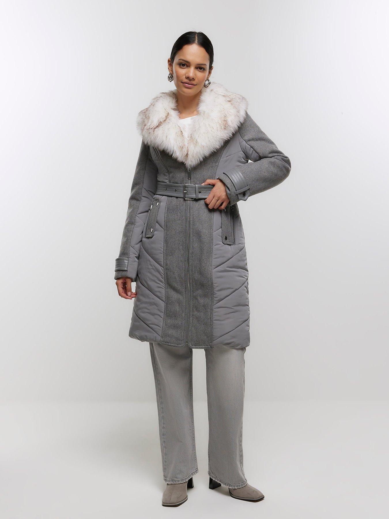 Wool Padded Jacket Grey