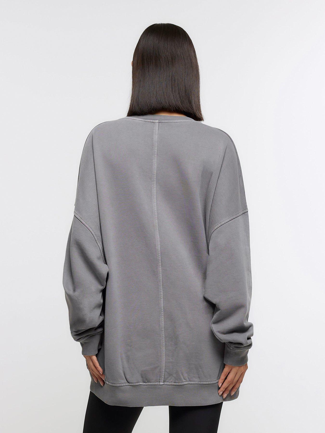 River island grey online hoodie