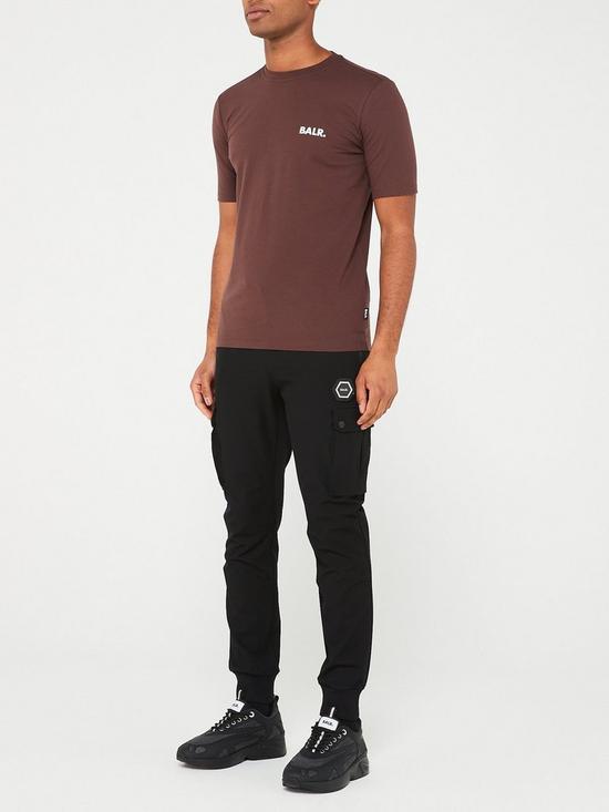stillFront image of balr-athletic-small-branded-chest-t-shirt-dark-brown