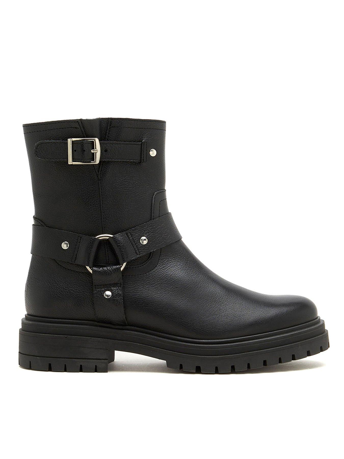 Ladies biker boots clearance uk