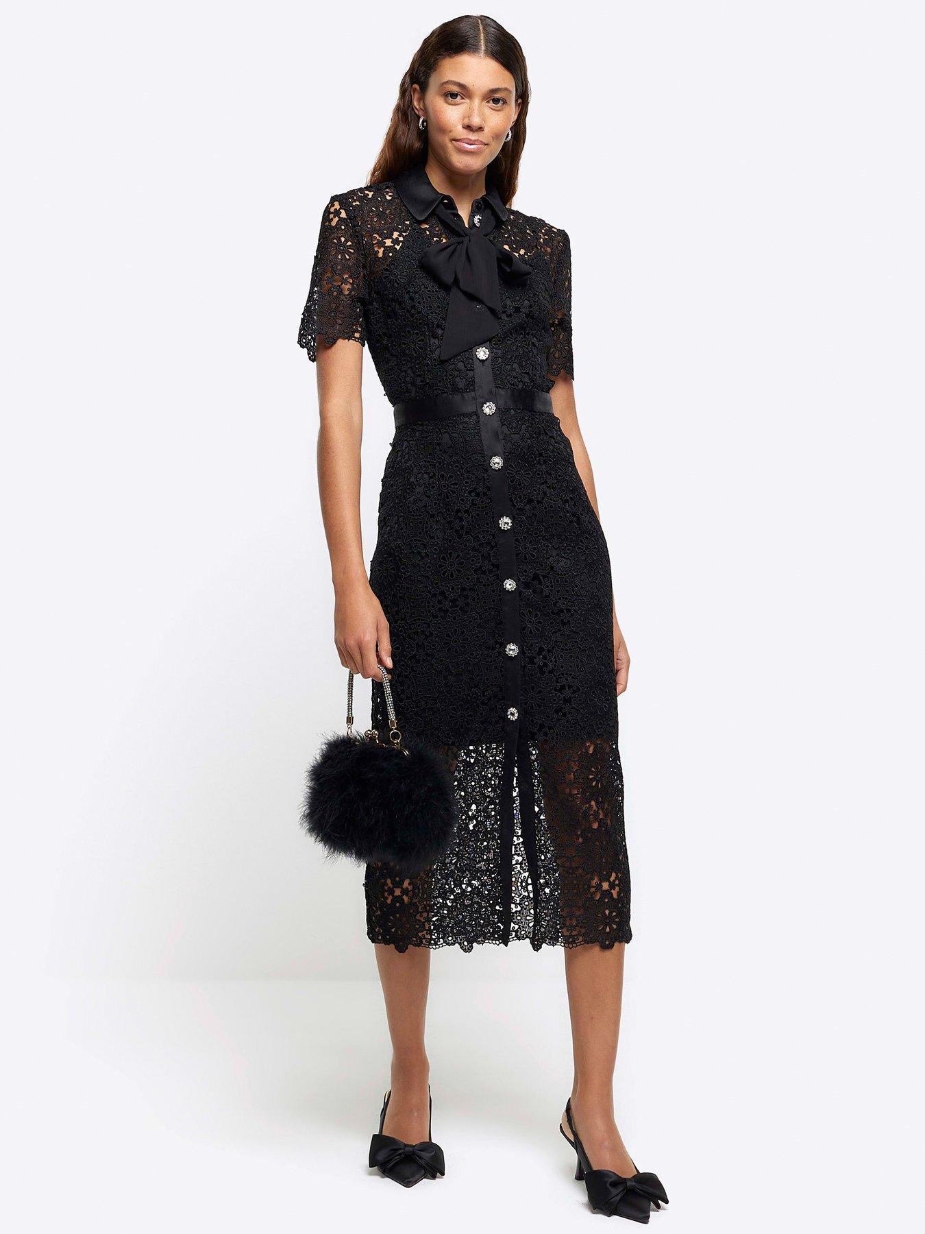 river-island-lace-bow-shirt-dress-black