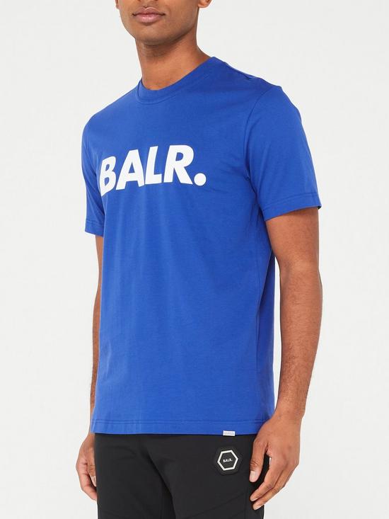 front image of balr-brand-straight-t-shirt--nbspblue