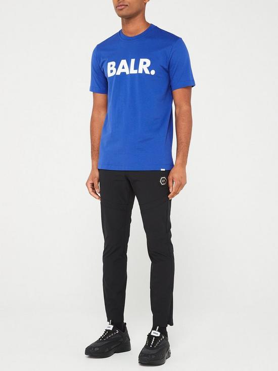 stillFront image of balr-brand-straight-t-shirt--nbspblue