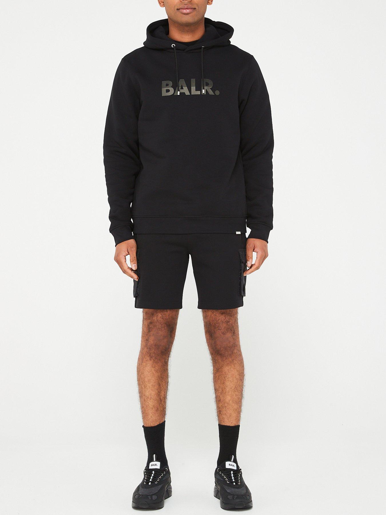 BALR Olaf Straight Half Track Hoodie - Black | very.co.uk