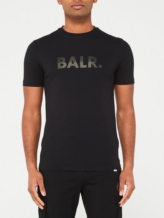 front image of balr-sebastian-slim-h2s-half-track-t-shirt-blacknbsp