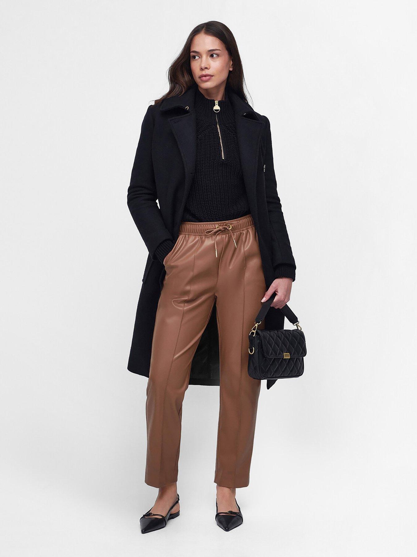 Barbour trousers hot sale womens Brown