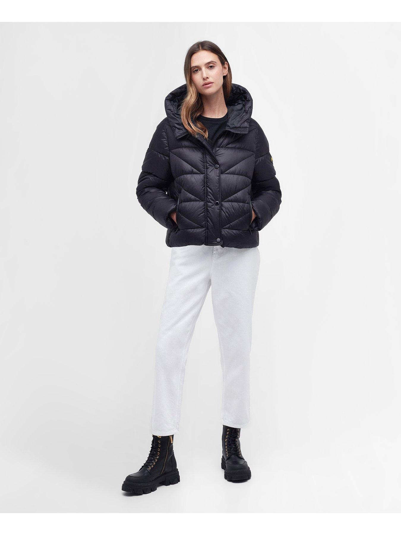 Barbour International Lyle Boxy Short Quilted Coat - Black | Very.co.uk