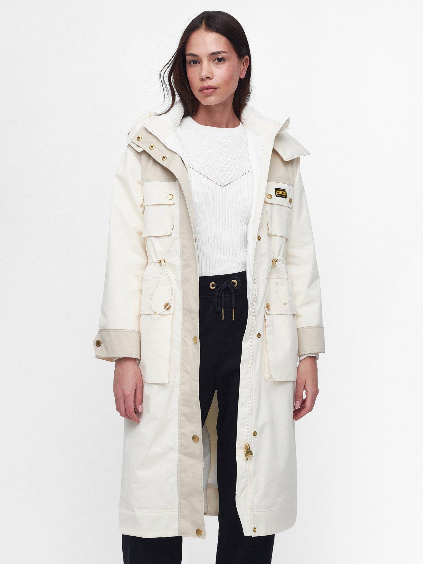 Barbour white online jacket