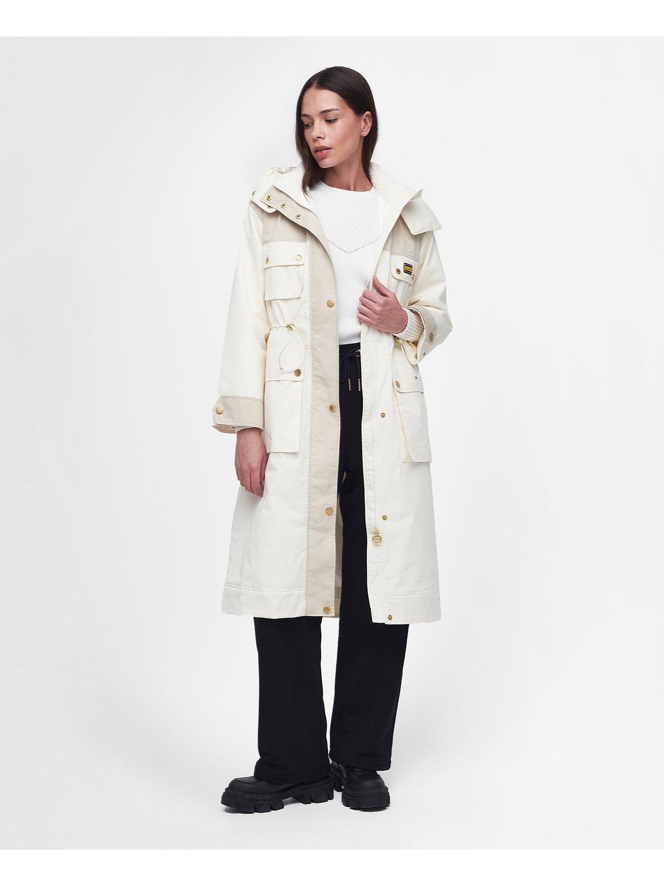 Barbour deals white coat