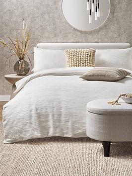 Michelle Keegan Home Textured Jacquard 100% Cotton Duvet Cover Set