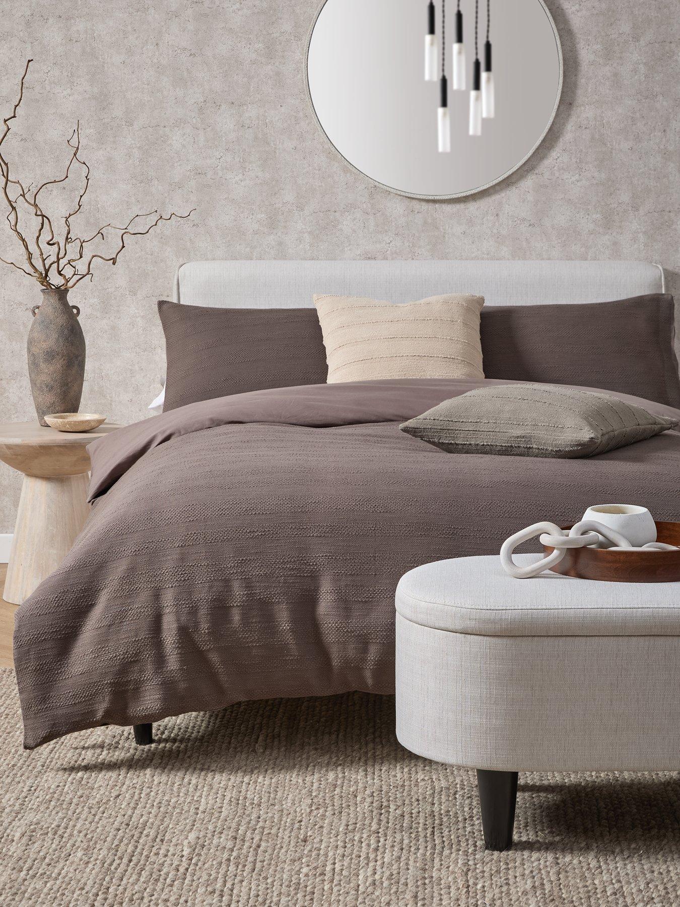 undefined Textured Jacquard 100% Cotton Duvet Cover Set
