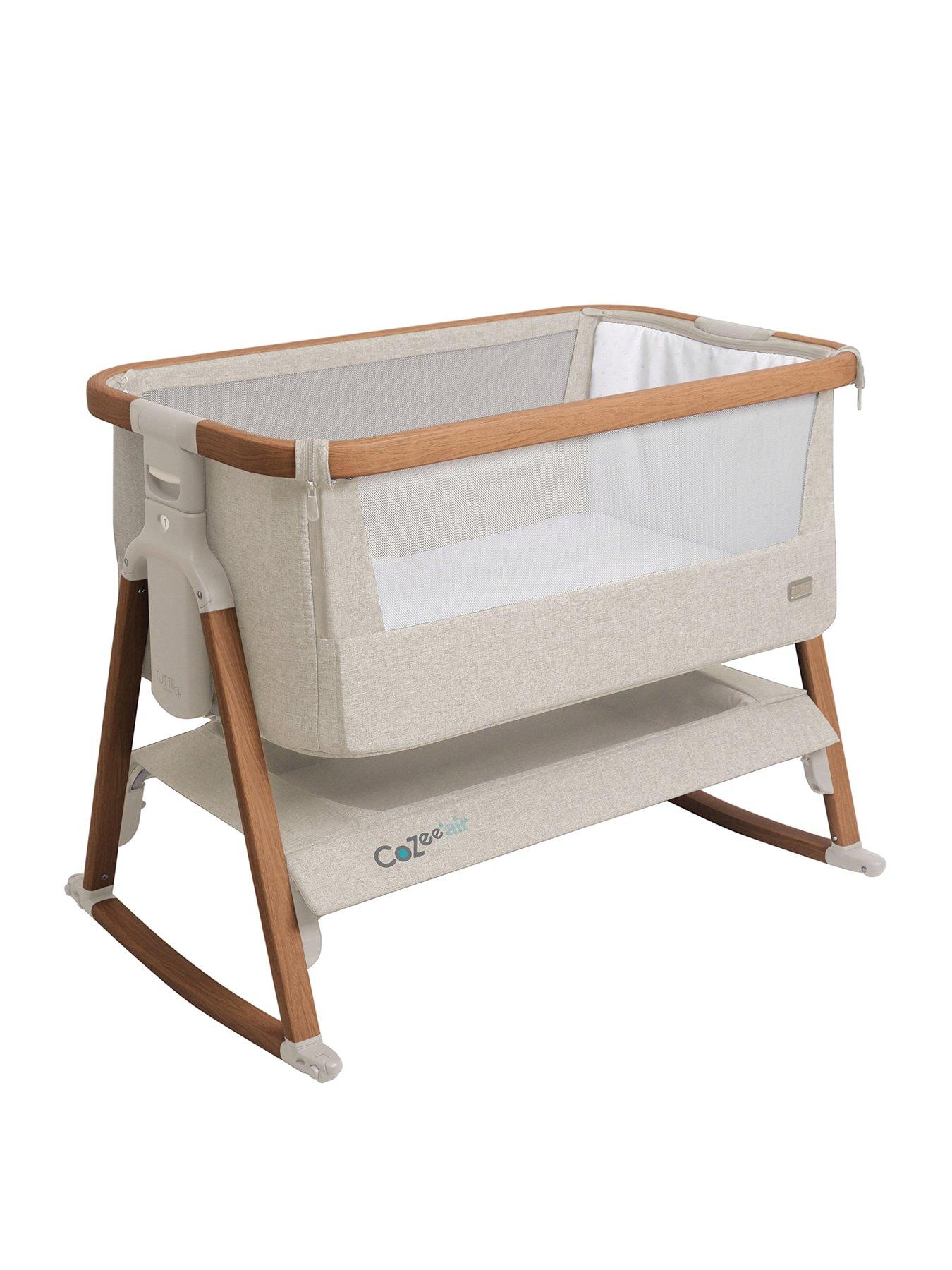 Image 2 of 8 of Tutti Bambini CoZee Air Bedside Crib - Scandinavian Walnut/Ecru