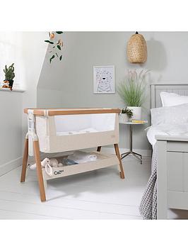 Product photograph of Tutti Bambini Cozee Bedside Crib - Scandinavian Walnut Ecru from very.co.uk