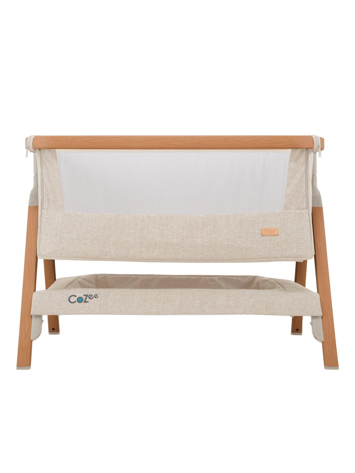 Image 4 of 7 of Tutti Bambini CoZee Bedside Crib - Scandinavian Walnut/Ecru
