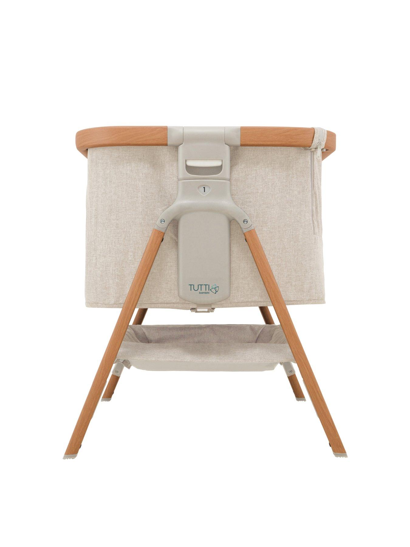 Image 5 of 7 of Tutti Bambini CoZee Bedside Crib - Scandinavian Walnut/Ecru