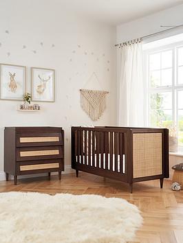Product photograph of Tutti Bambini Japandi 2 Piece Furniture Room Set - Warm Walnut from very.co.uk