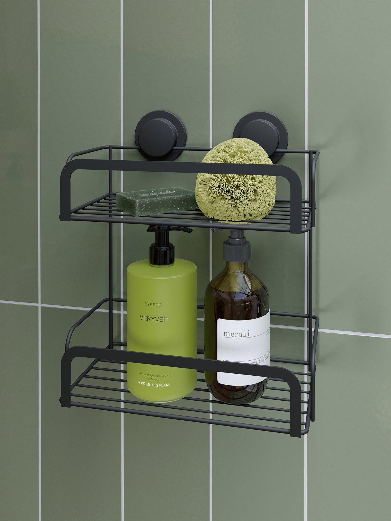 Croydex Stick 'n' Lock 2 Tier Cosmetic Basket