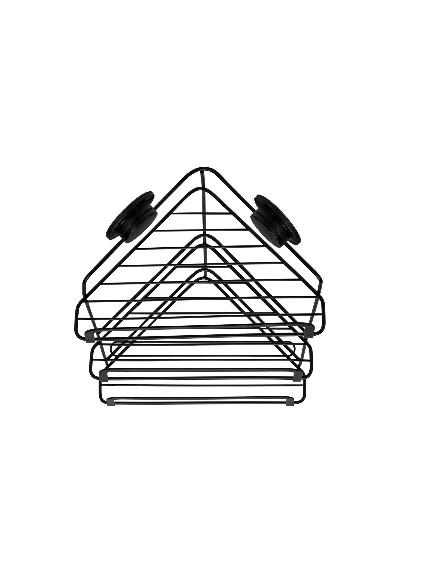 Image 5 of 6 of Croydex Stick &lsquo;n&rsquo; Lock 3-Tier Bathroom Corner Basket