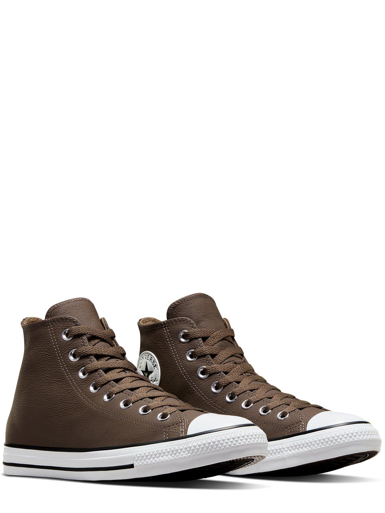 Brown leather outlet converse uk