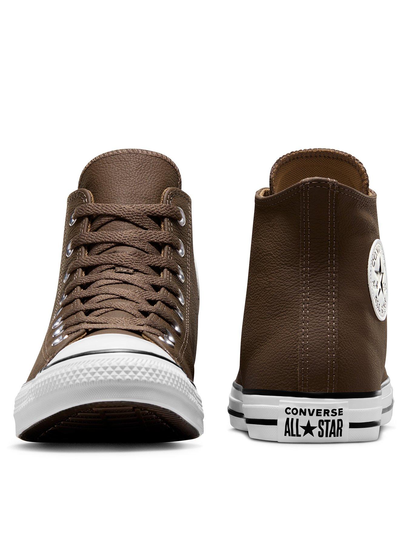 Mens brown leather outlet converse boots