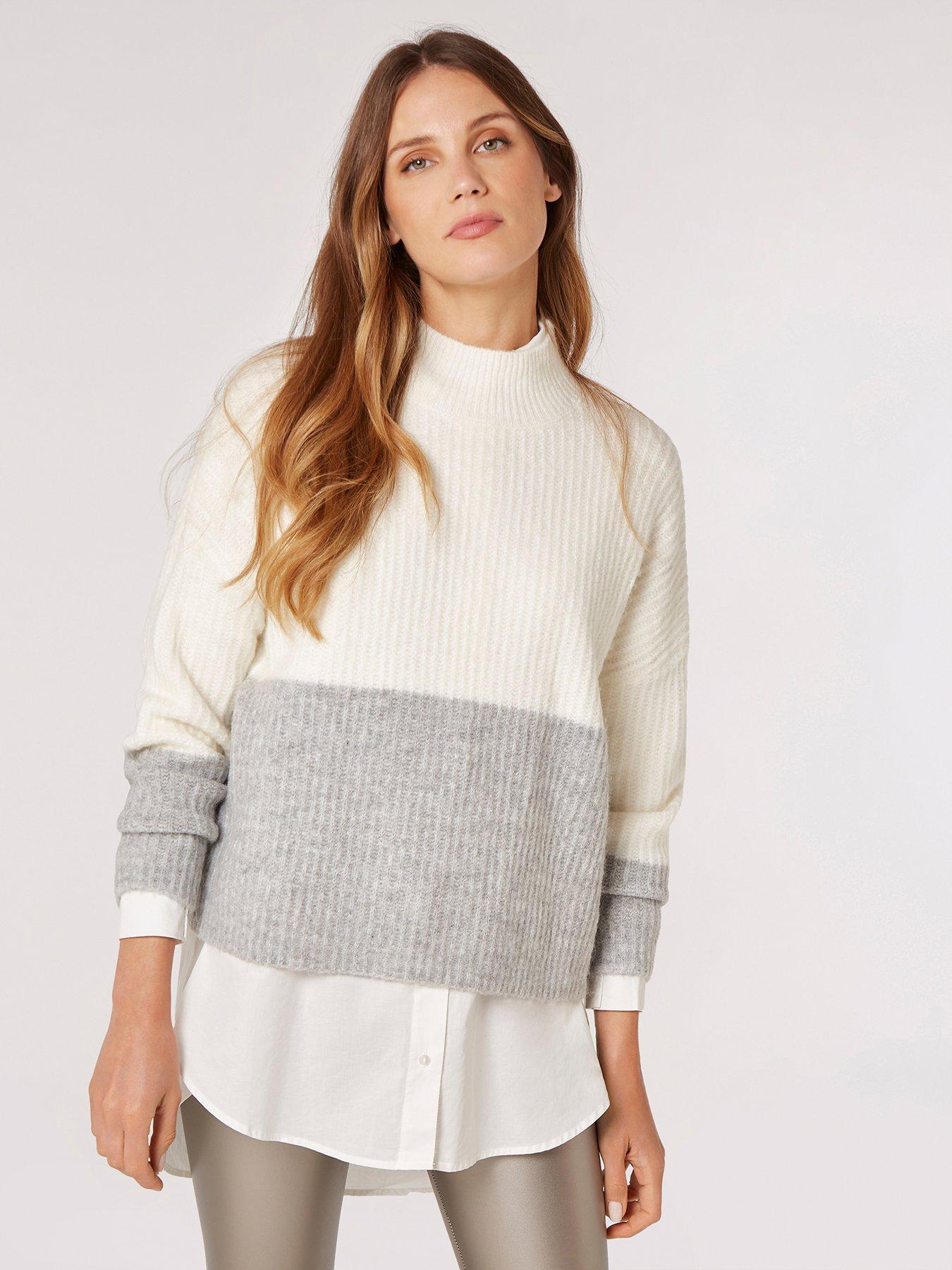 Colourblock Chunky Knit Jumper