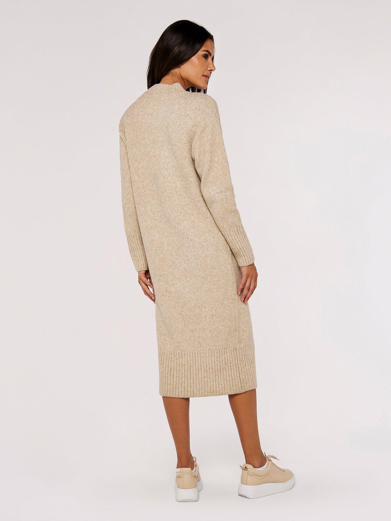 Chunky knit midi outlet dress