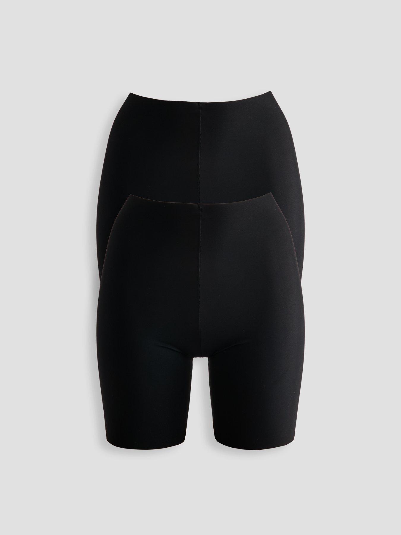 V by Very 2-Pack No VPL Anti Chafing Shorts - Black
