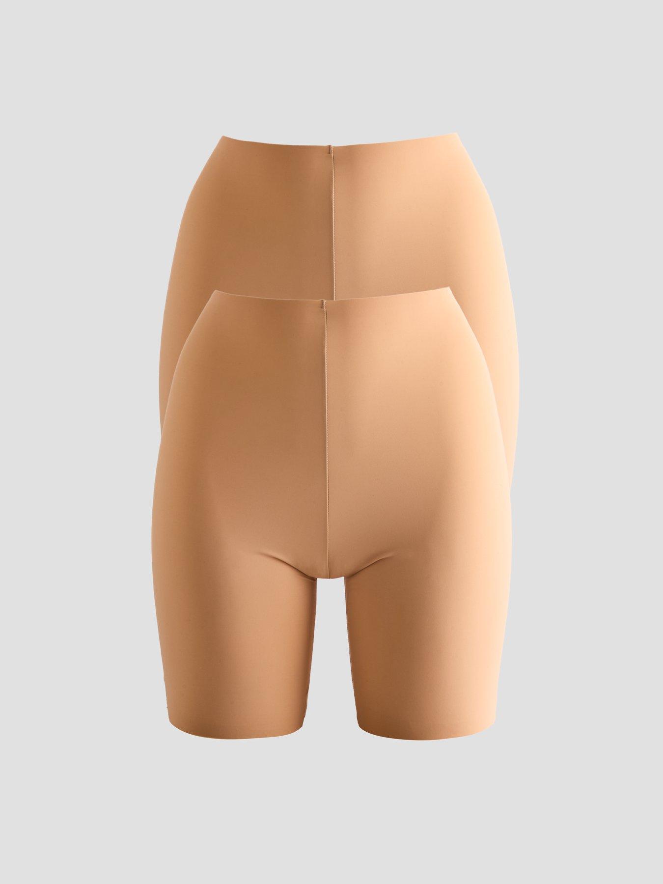 V by Very 2 Pack No Vpl Anti Chafing Shorts - Nude