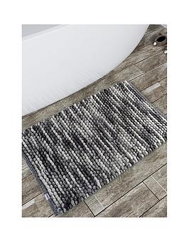Product photograph of Croydex Microspace Loop Grey Bath Mat from very.co.uk