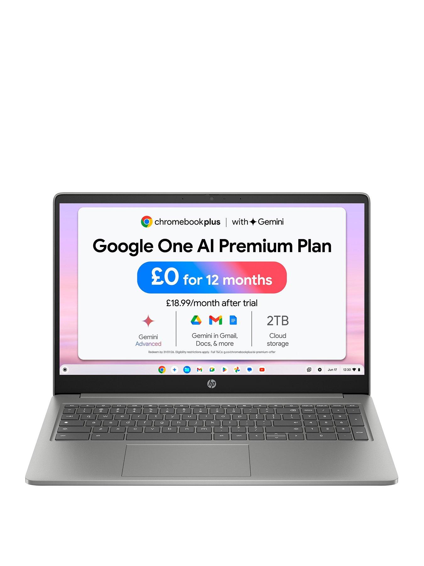undefined 15a-nb0004na Chromebook Plus - 15.6in FHD, Intel Core i3, 8GB RAM, 128GB Storage - Mineral Silver