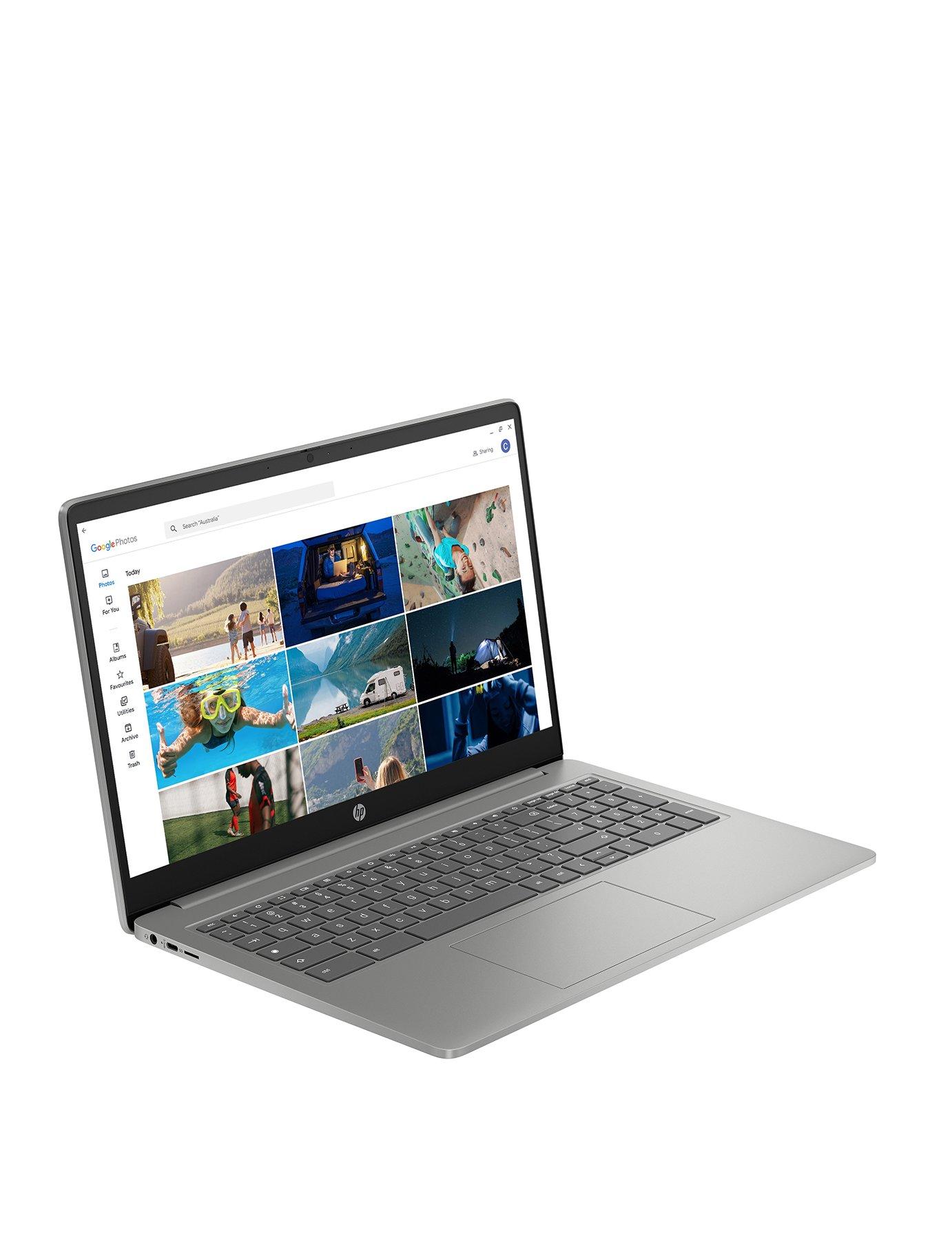 Image 2 of 8 of HP 15a-nb0004na Chromebook Plus - 15.6in FHD, Intel Core i3, 8GB RAM, 128GB Storage - Mineral Silver
