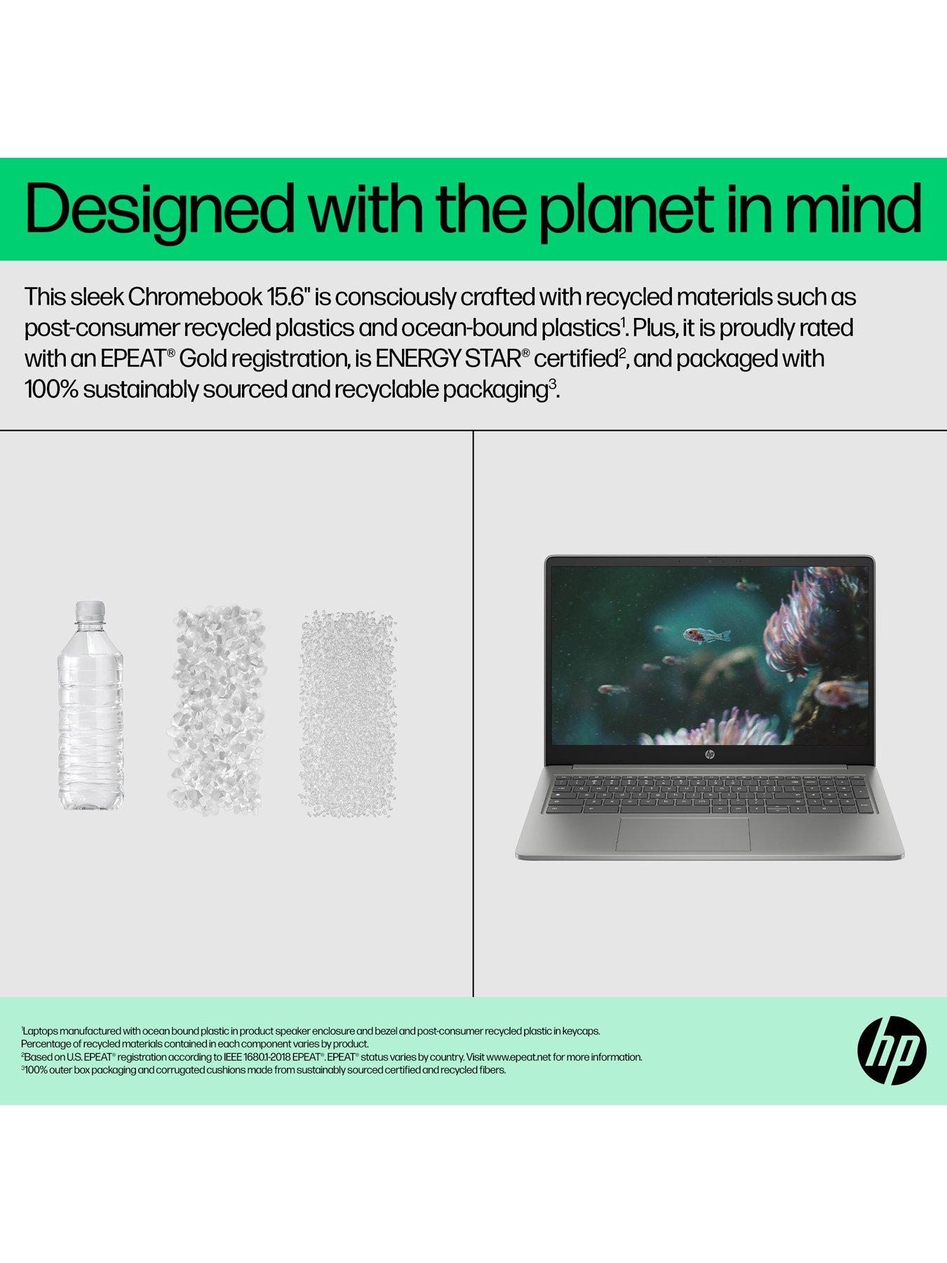 Image 6 of 8 of HP 15a-nb0004na Chromebook Plus - 15.6in FHD, Intel Core i3, 8GB RAM, 128GB Storage - Mineral Silver