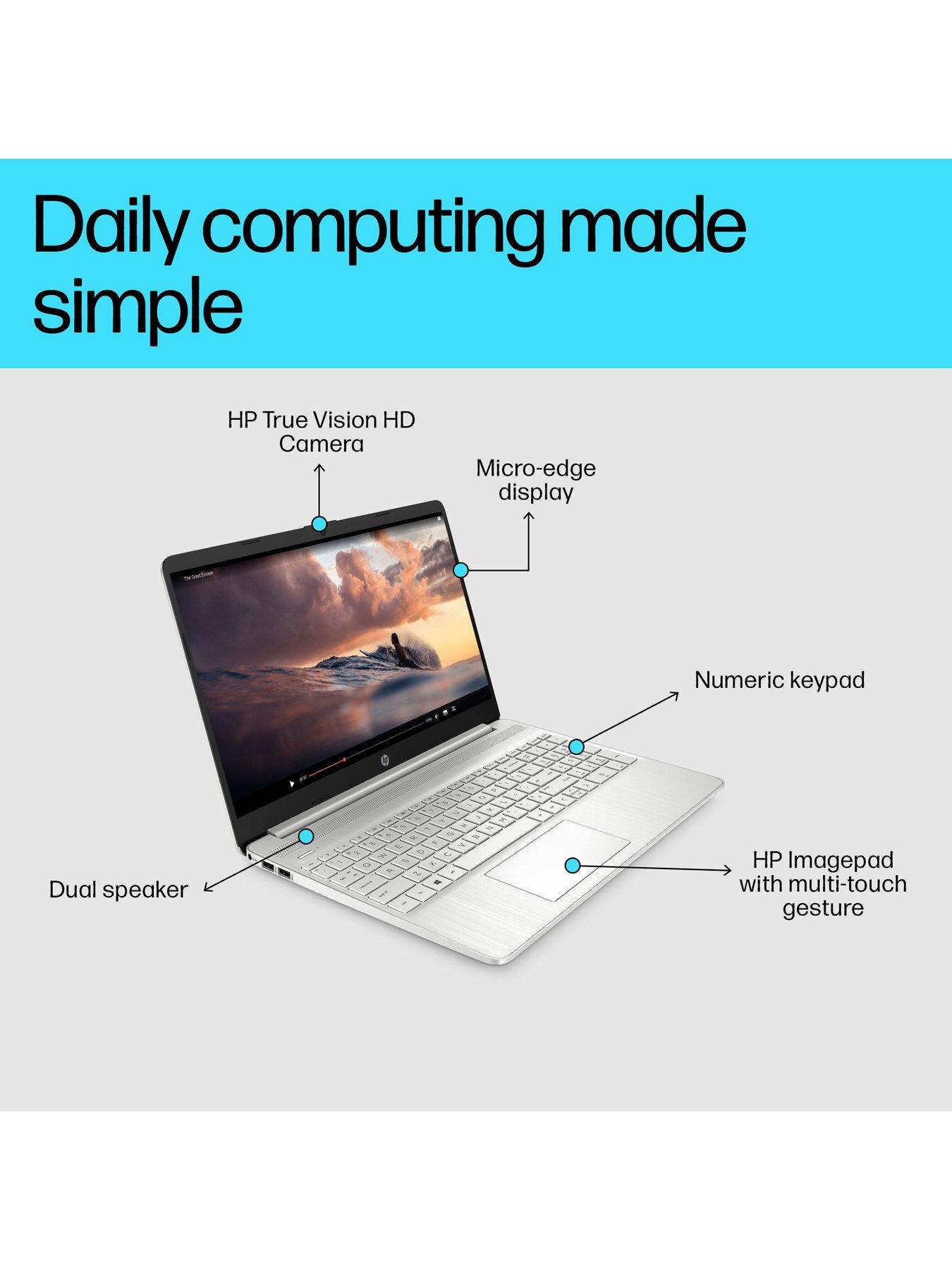 Image 4 of 7 of HP 15s-fq5021na Laptop - 15.6in FHD,&nbsp;Intel Core i5, 8GB RAM,&nbsp;256GB SSD - Silver