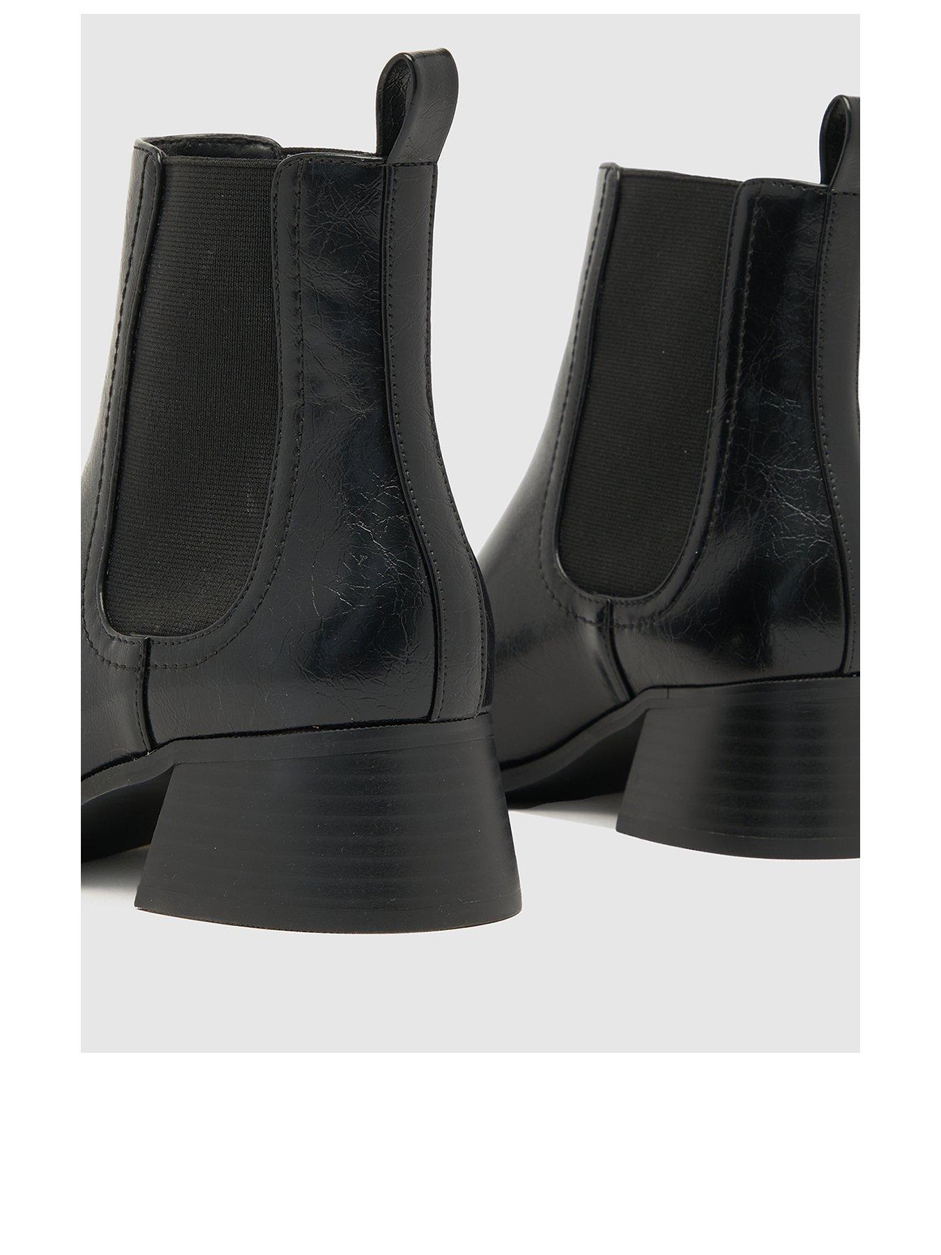 Black heeled chelsea ankle sales boots