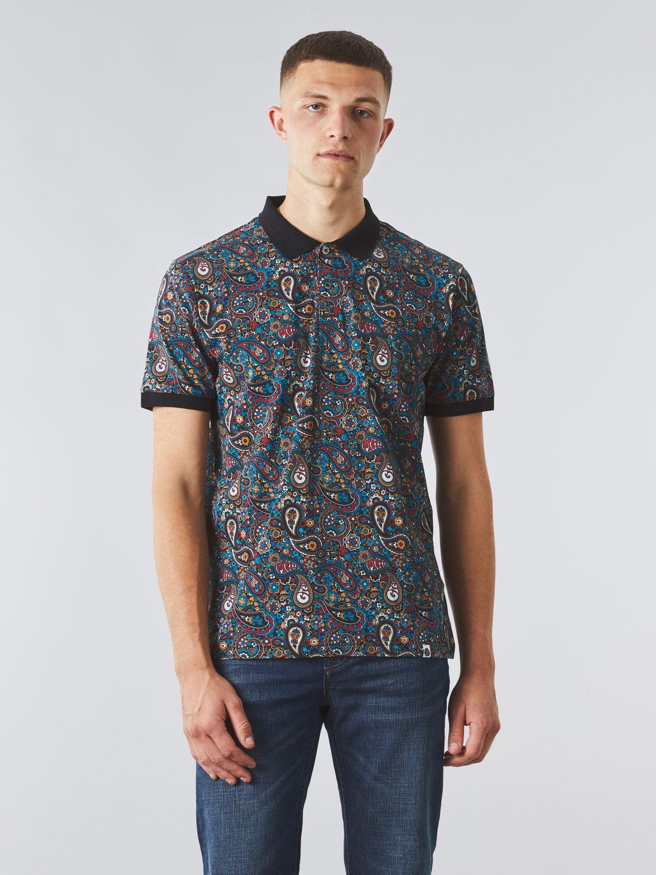 pretty-green-wonderwall-paisley-polo-shirt-black