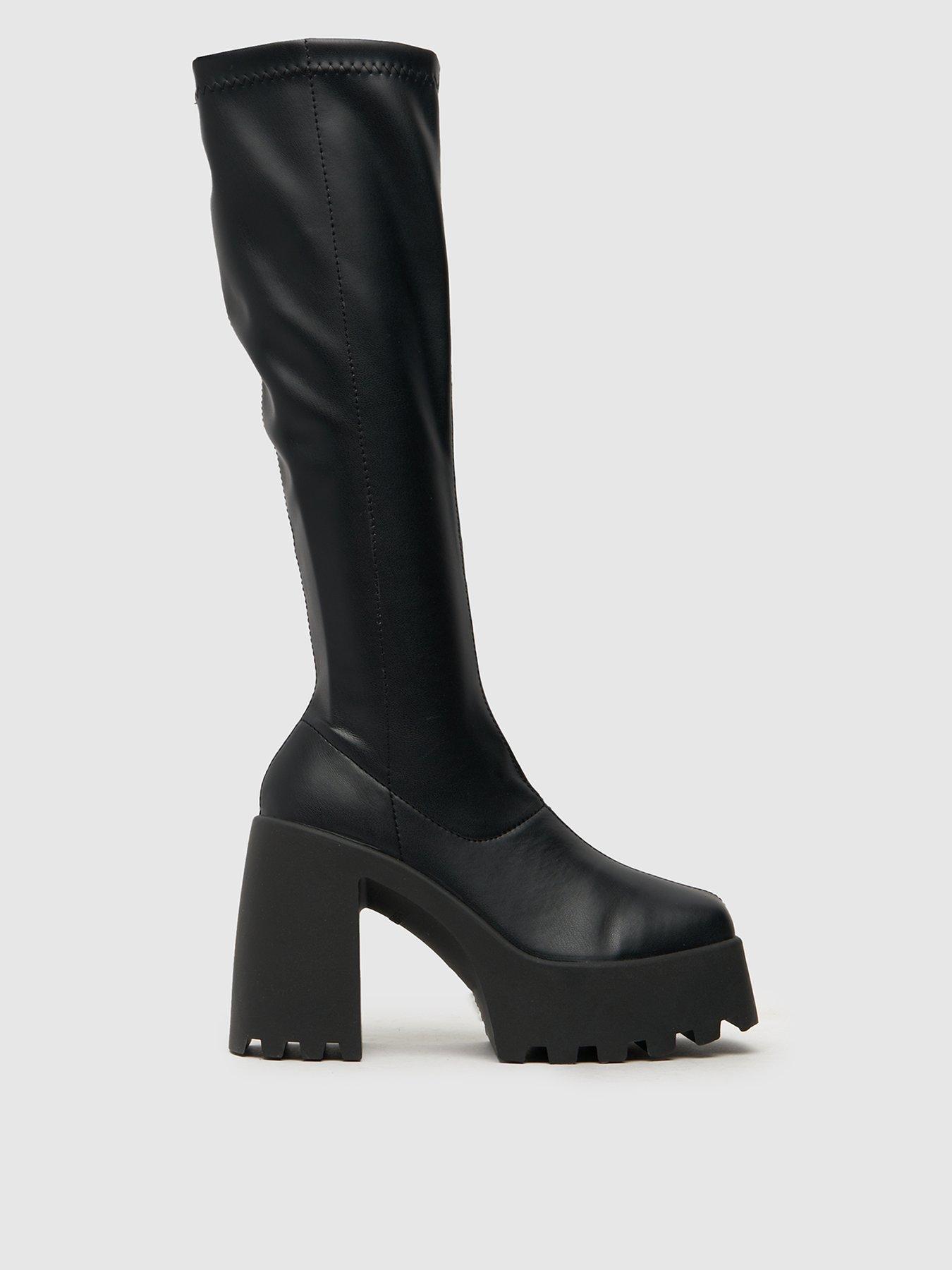 Platform knee high boots on sale uk