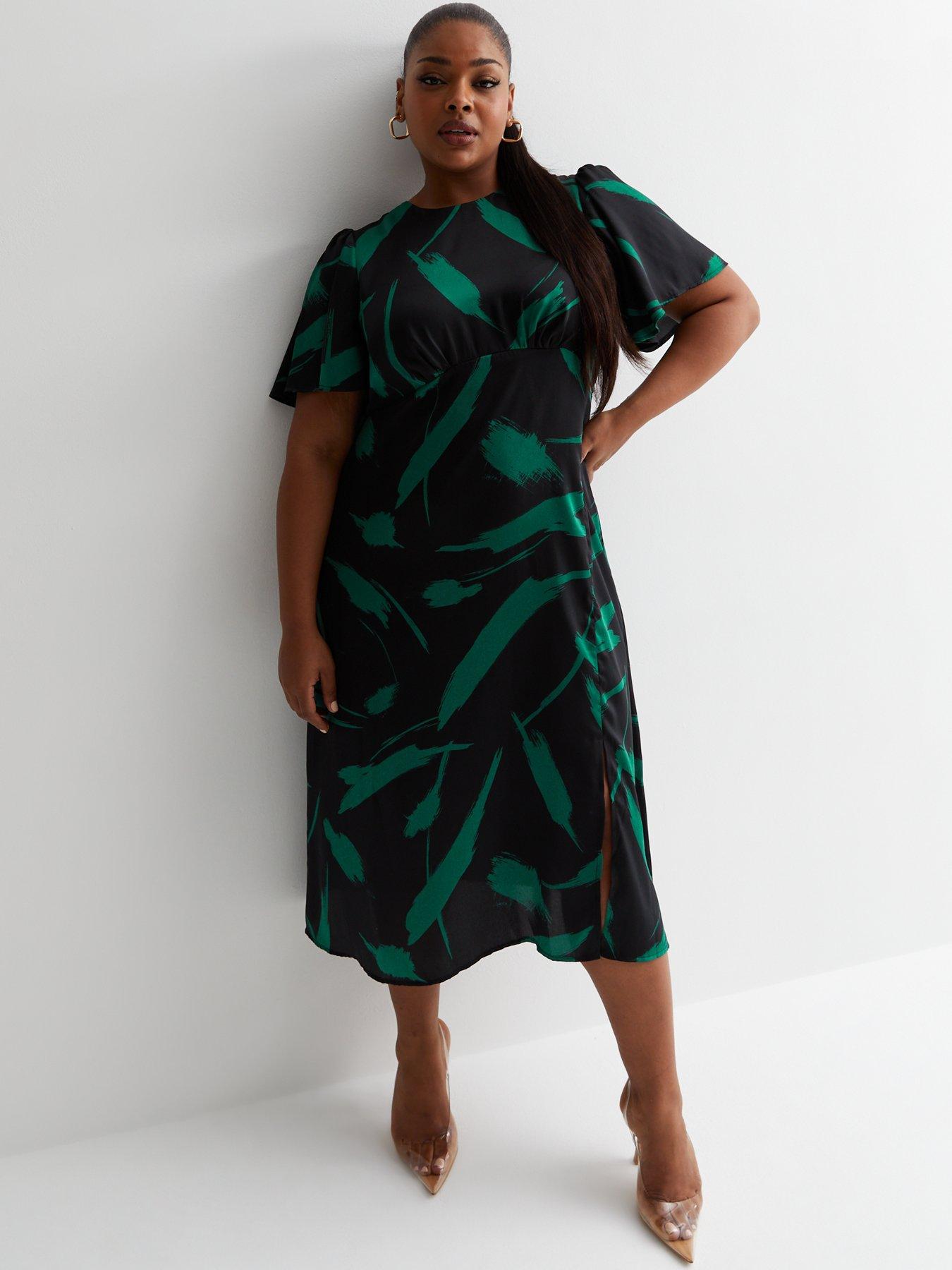 Black dress flutter sleeve sale