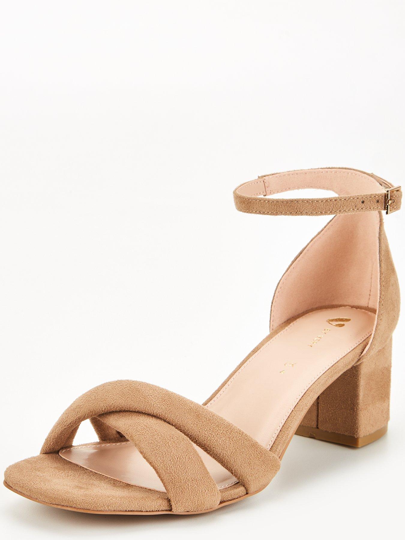 Taupe sandals low heel store