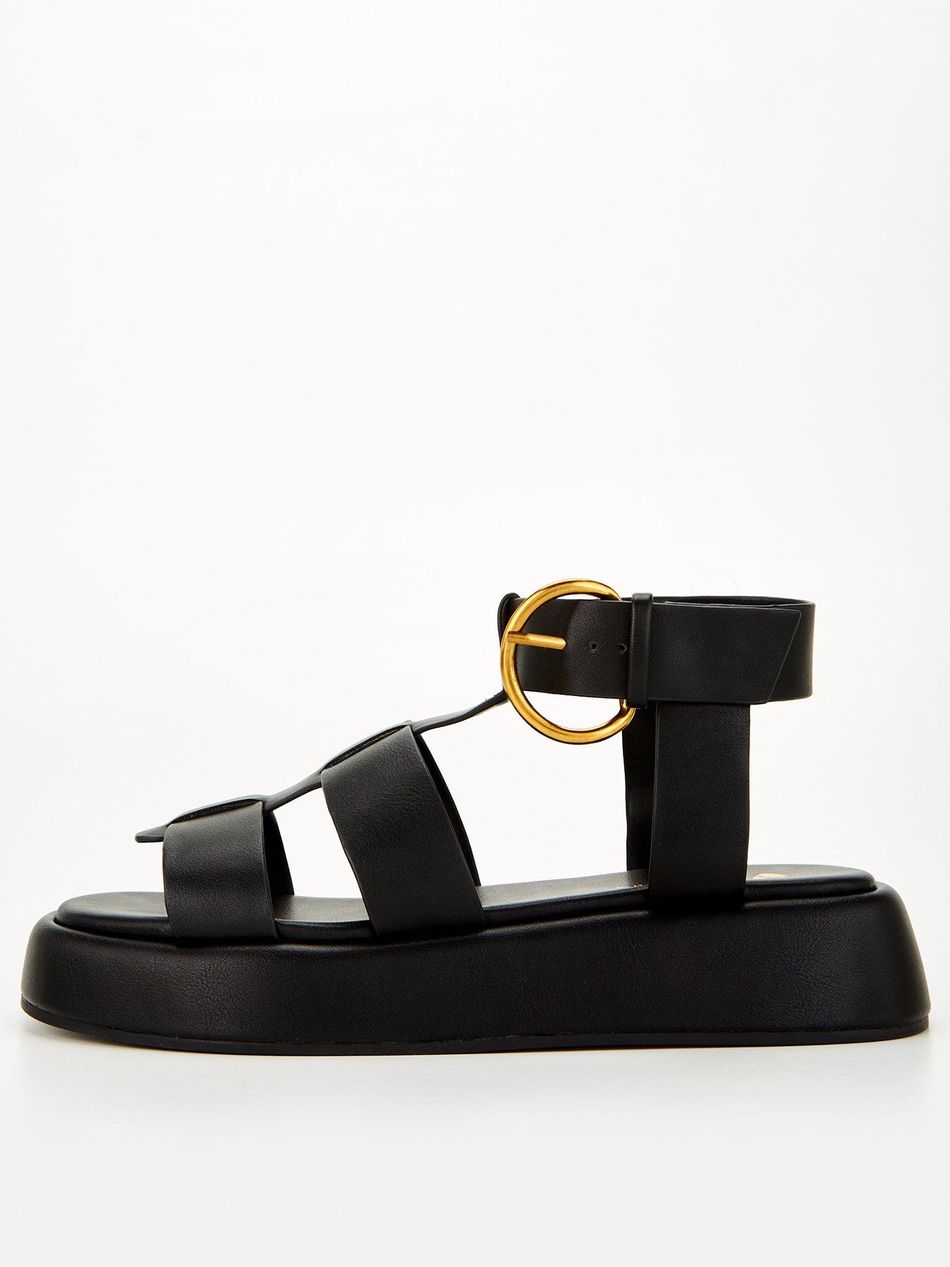 undefined Gladiator Flatform Sandal - Black