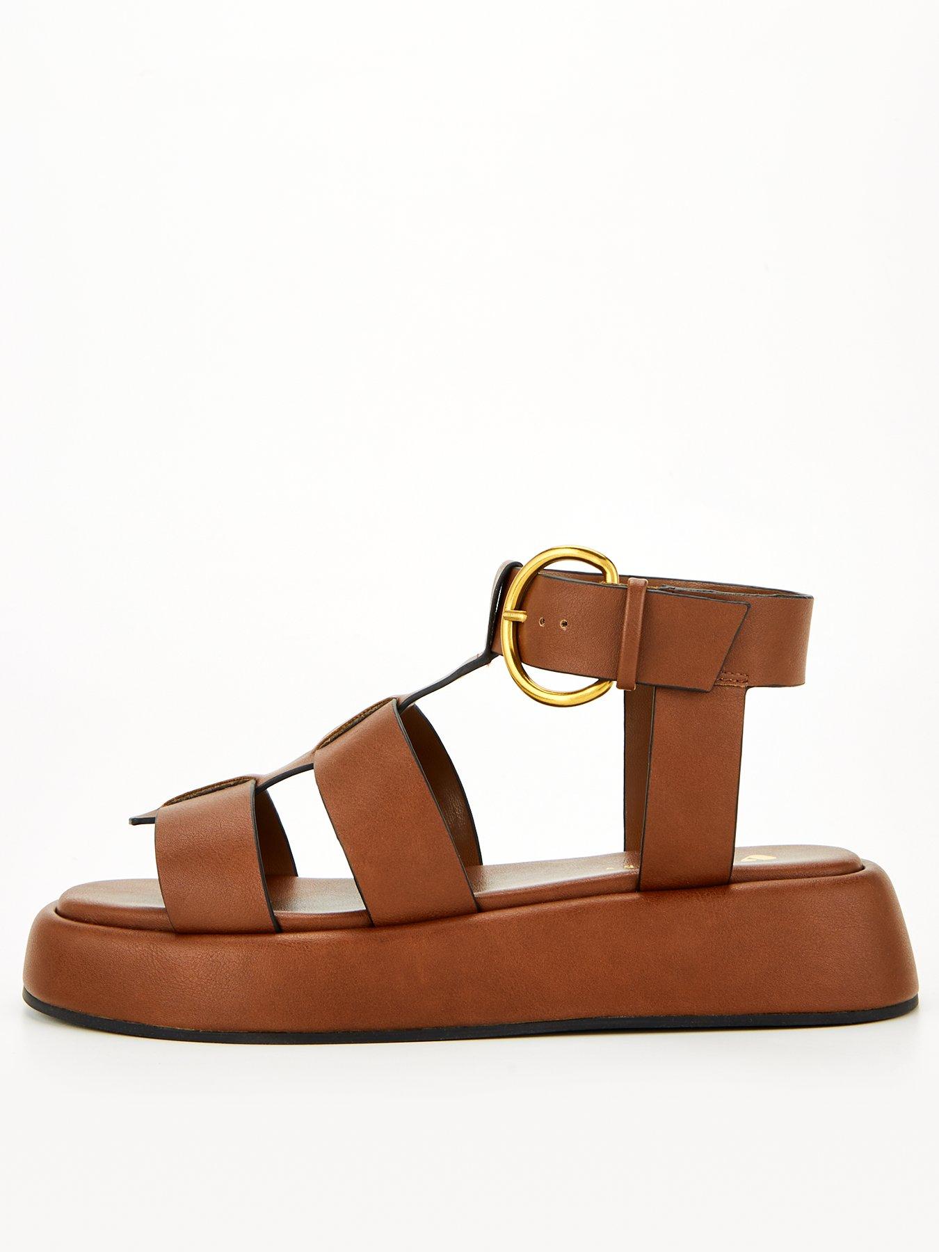undefined Gladiator Flatform Sandal - Brown