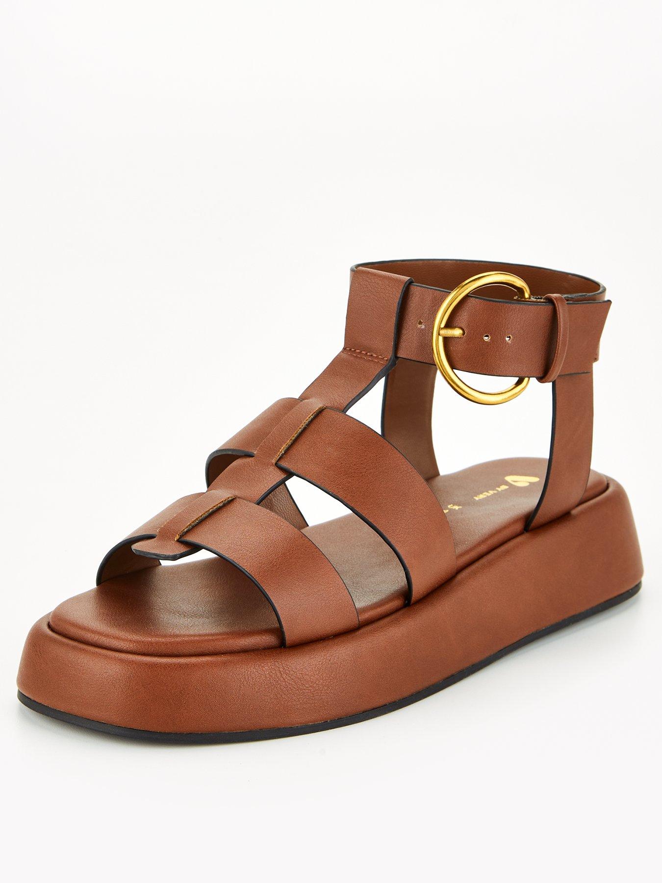 Image 2 of 6 of V by Very Gladiator Flatform Sandal - Brown