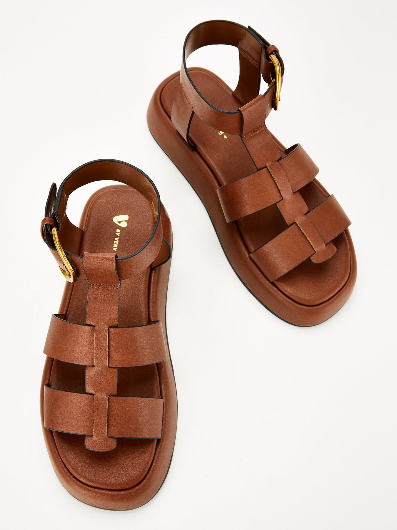 Image 4 of 6 of V by Very Gladiator Flatform Sandal - Brown