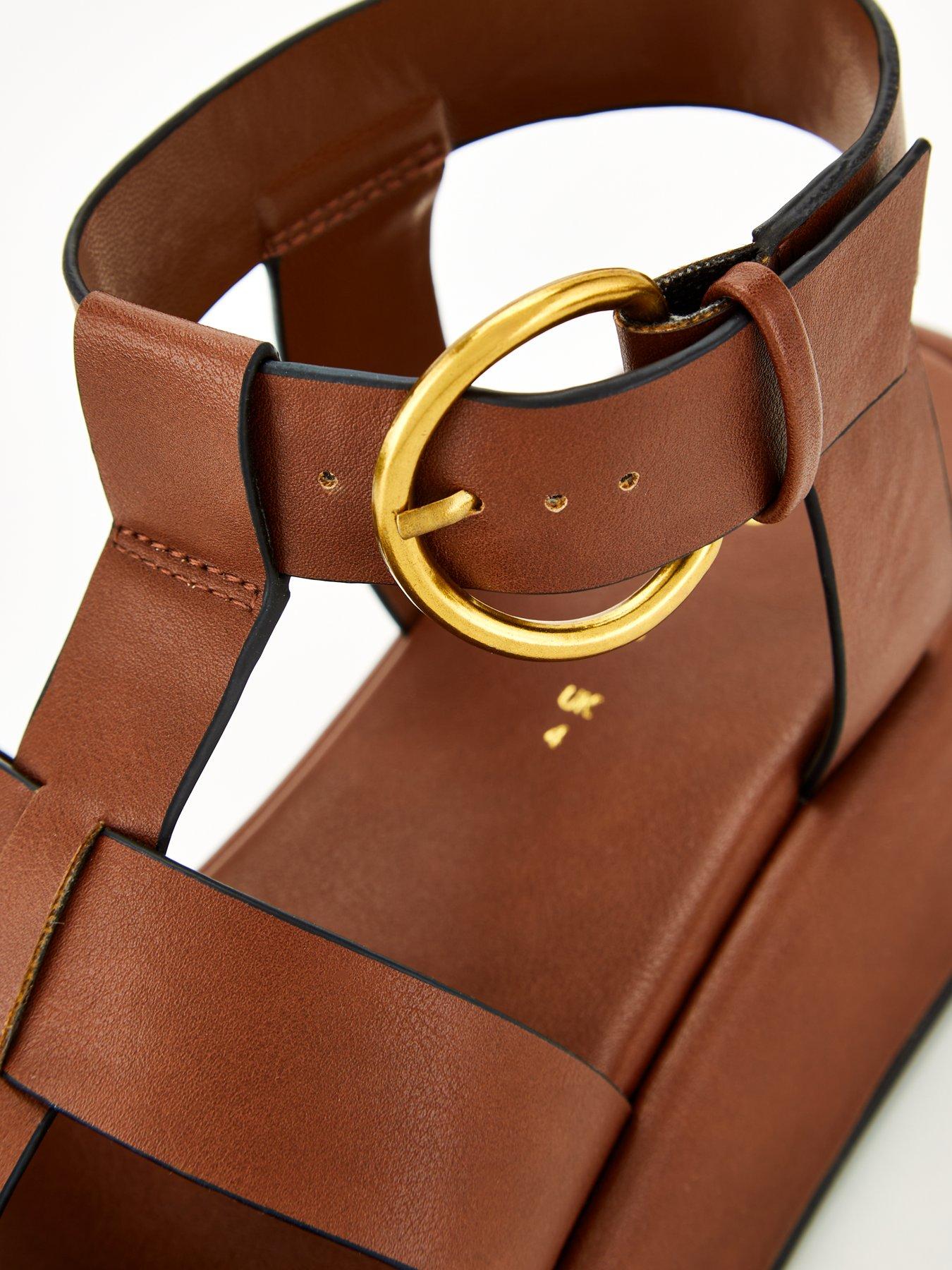 Image 6 of 6 of V by Very Gladiator Flatform Sandal - Brown