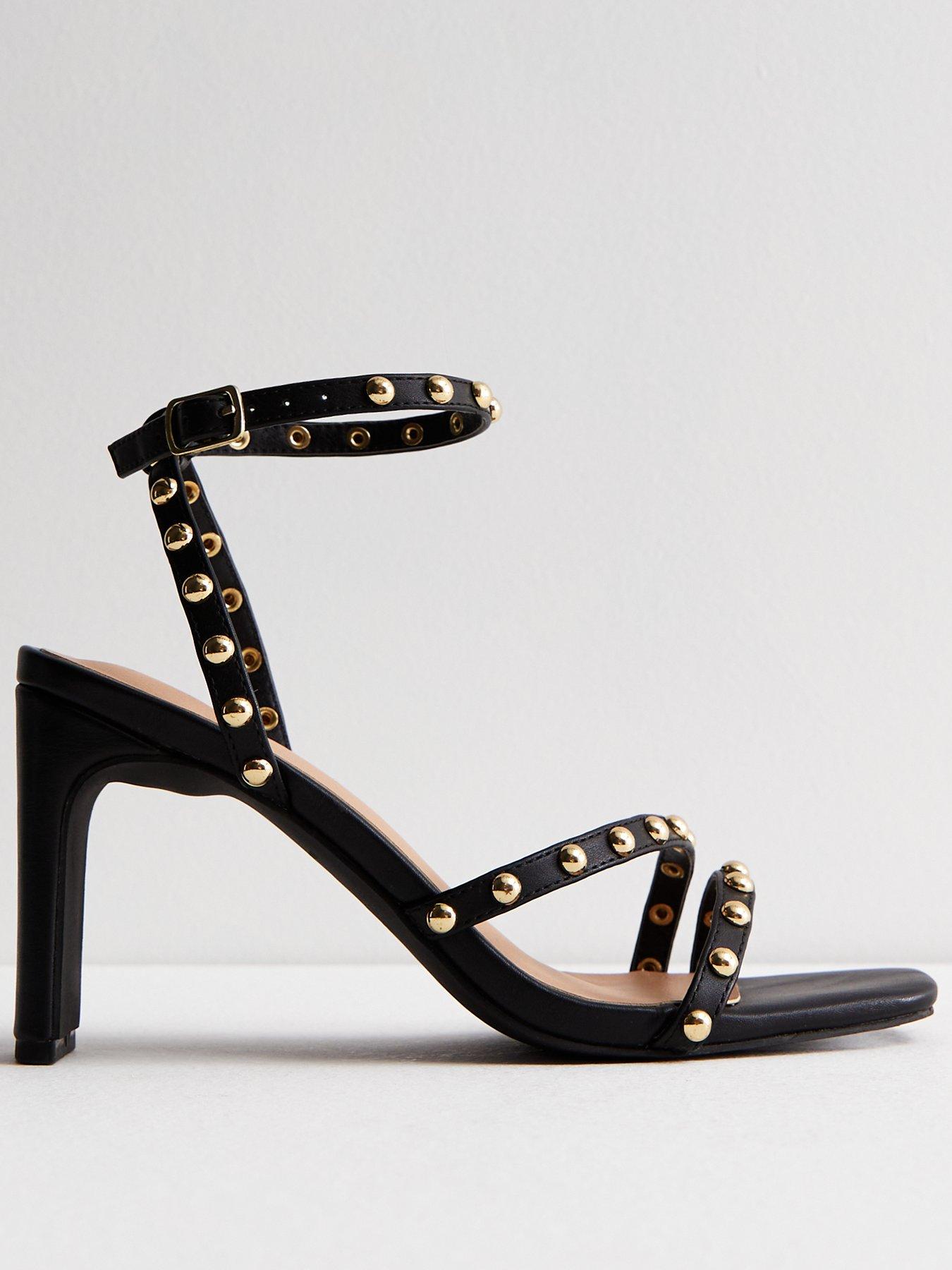 New Look Diamant Embellished Strappy Block Heel Sandals Black