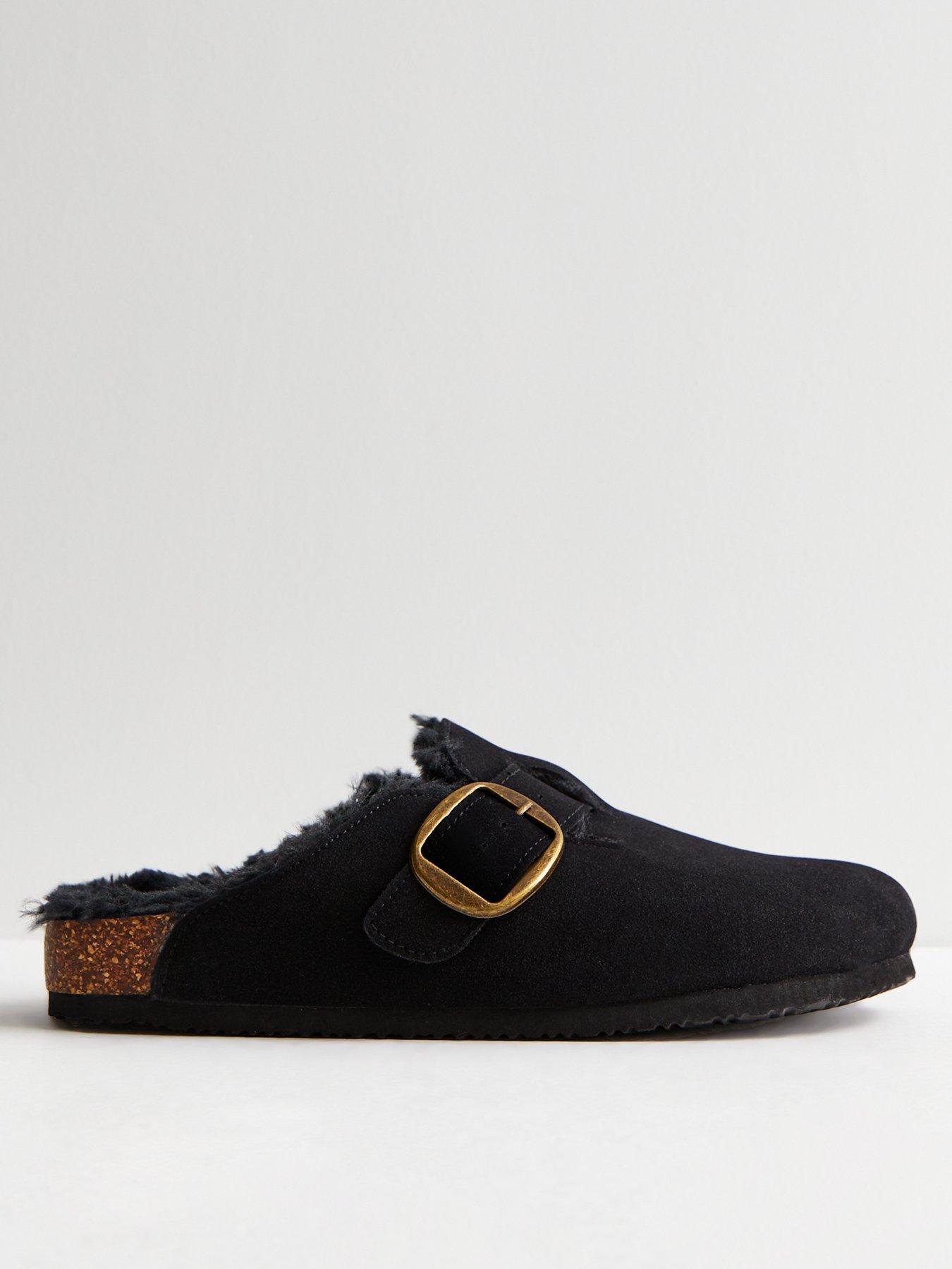 Slip on mules with hot sale fur