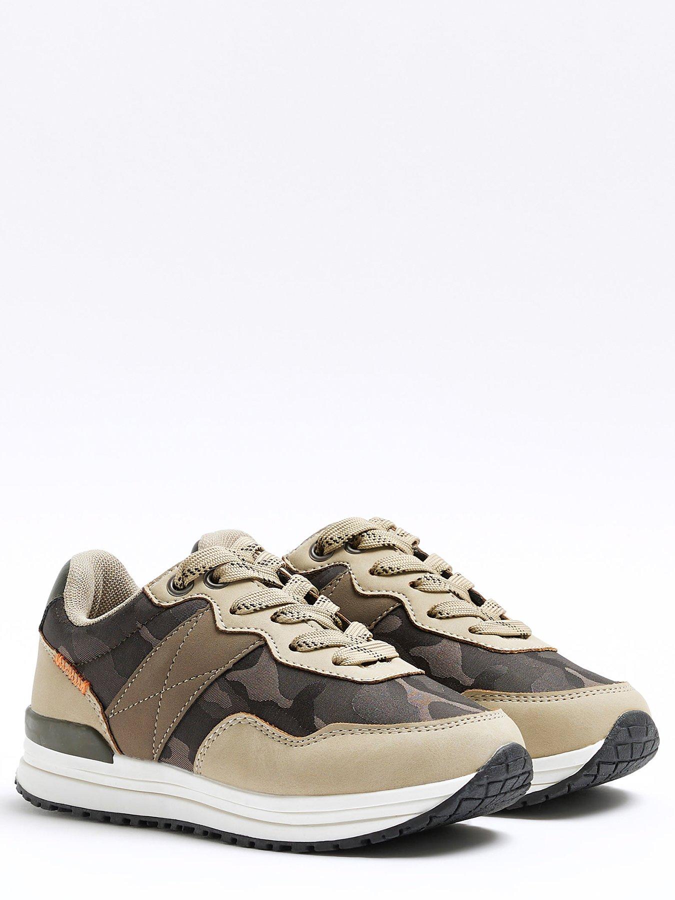 River island khaki store trainers