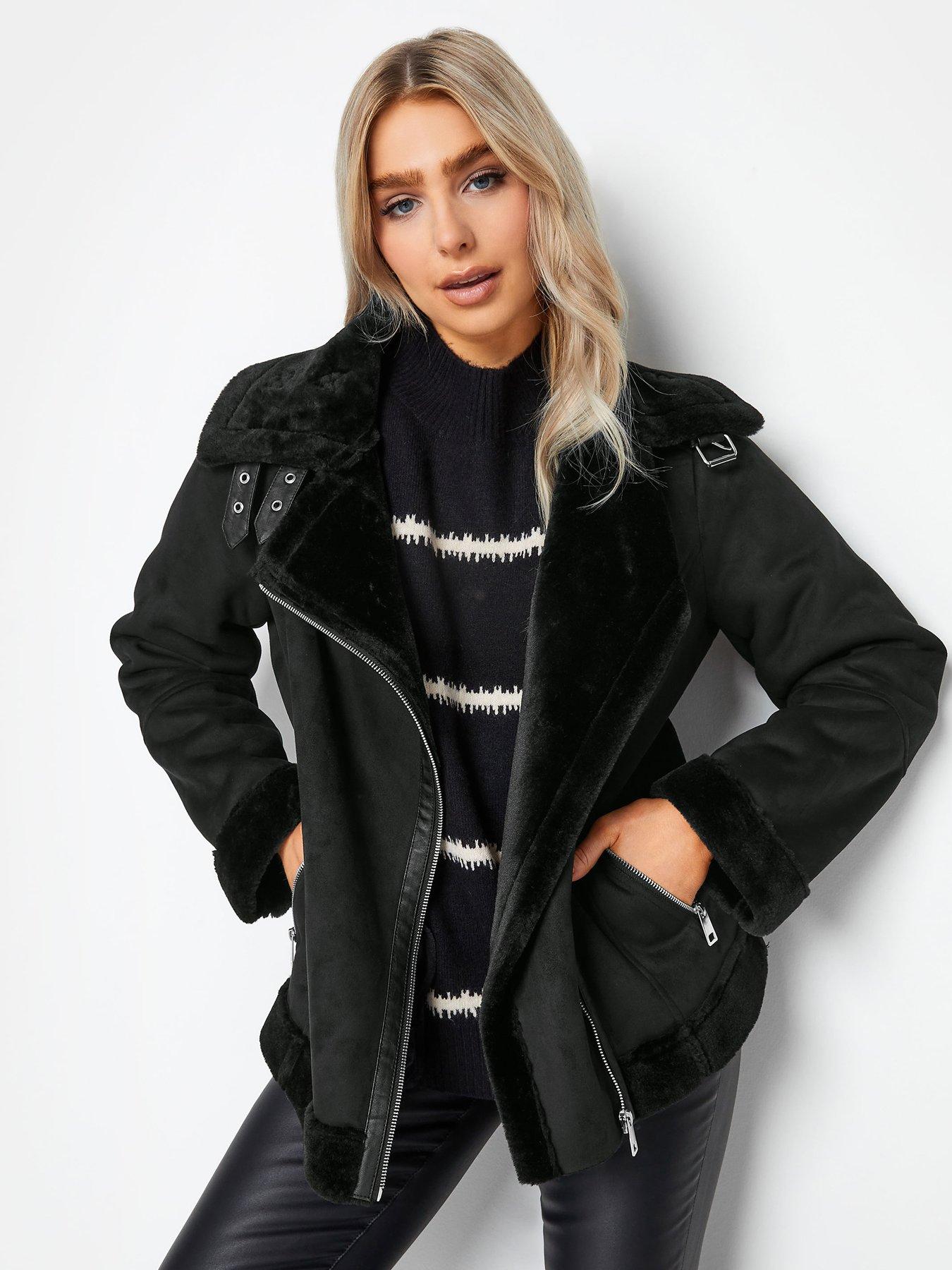 Mint velvet black aviator on sale jacket